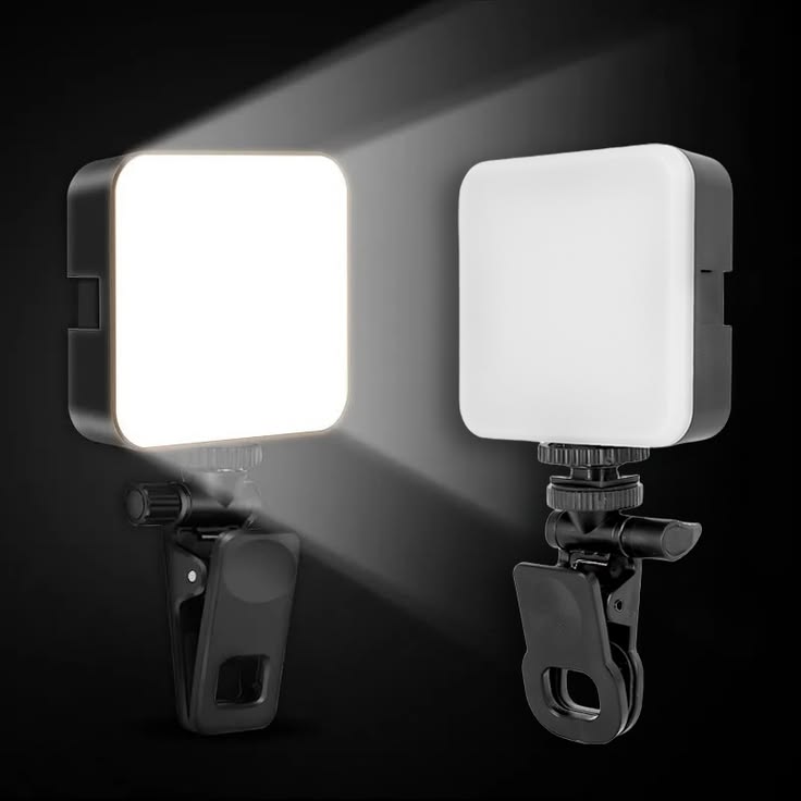 Rechargeable Selfie Light Clip-On LED Fill Light for iPhone, Android & Video Calls