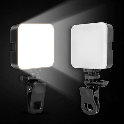 Rechargeable Selfie Light Clip-On LED Fill Light for iPhone, Android & Video Calls